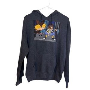 Men's Hey Arnold! Hoodie Stoop Kid Nickelodeon M 90s Cartoon